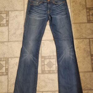 7 For All Mankind Blue Boot Cut Jeans